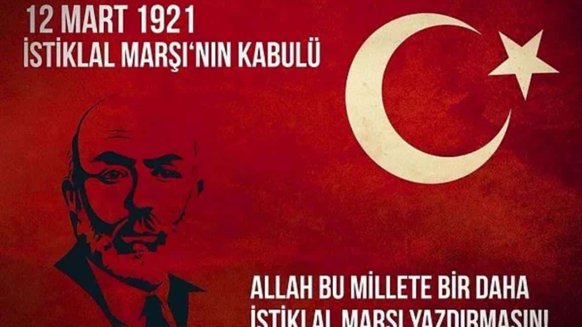 12 Mart İstiklal Marşı ve Mehmet Akif' i Anma Günü Resim ve Şiir Yarışmasında Başarımız